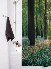 Штора для ванной с водоотталкивающей пропиткой «Солнце на краю леса» - Фото 3