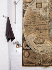 Штора для ванной с водоотталкивающей пропиткой «Старинная картография» - Фото 3
