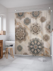 Штора для ванной с водоотталкивающей пропиткой «Старинный узор» - Фото 1