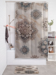 Штора для ванной с водоотталкивающей пропиткой «Старинный узор» - Фото 2