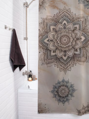 Штора для ванной с водоотталкивающей пропиткой «Старинный узор» - Фото 3