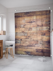 Штора для ванной с водоотталкивающей пропиткой «Старые доски» - Фото 1
