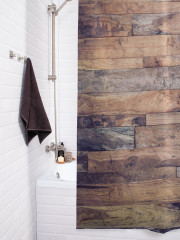 Штора для ванной с водоотталкивающей пропиткой «Старые доски» - Фото 3