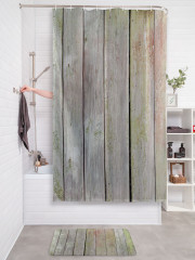Штора для ванной с водоотталкивающей пропиткой «Старый забор» - Фото 2