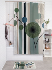 Штора для ванной с водоотталкивающей пропиткой «Стильные веточки» - Фото 2