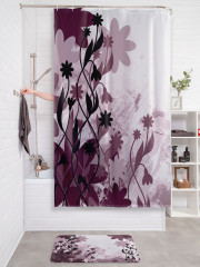 Штора для ванной с водоотталкивающей пропиткой «Сумеречная поляна» - Фото 2