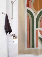 Штора для ванной с водоотталкивающей пропиткой «Сухоцветы в квадрате» - Фото 3