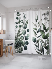 Штора для ванной с водоотталкивающей пропиткой «Сухоцветы увядают» - Фото 1