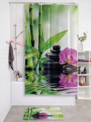 Штора для ванной с водоотталкивающей пропиткой «Тайские радости» - Фото 2