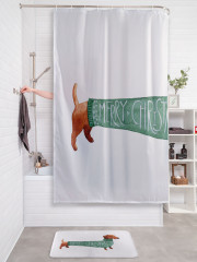 Штора для ванной с водоотталкивающей пропиткой «Такса в свитере» - Фото 2