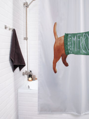 Штора для ванной с водоотталкивающей пропиткой «Такса в свитере» - Фото 3