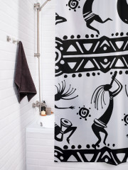 Штора для ванной с водоотталкивающей пропиткой «Танцующие африканцы» - Фото 3