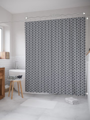Штора для ванной с водоотталкивающей пропиткой «Текстильный монохром» - Фото 1