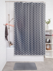 Штора для ванной с водоотталкивающей пропиткой «Текстильный монохром» - Фото 2