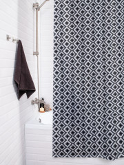 Штора для ванной с водоотталкивающей пропиткой «Текстильный монохром» - Фото 3