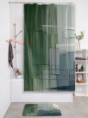Штора для ванной с водоотталкивающей пропиткой «Темные мазки» - Фото 2