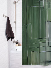 Штора для ванной с водоотталкивающей пропиткой «Темные мазки» - Фото 3