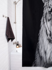 Штора для ванной с водоотталкивающей пропиткой «Тигр монохром» - Фото 3