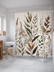Штора для ванной с водоотталкивающей пропиткой «Трава луговая» - Фото 1