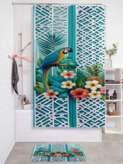 Штора для ванной с водоотталкивающей пропиткой «Тропические попугаи» - Фото 2
