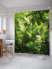 Штора для ванной с водоотталкивающей пропиткой «Утро в тропиках» - Фото 1