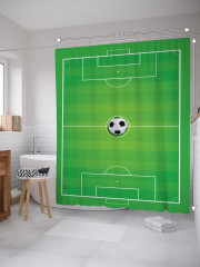 Штора для ванной с водоотталкивающей пропиткой «Футбольная разметка» - Фото 1