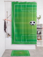 Штора для ванной с водоотталкивающей пропиткой «Футбольная разметка» - Фото 2