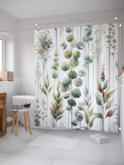 Штора для ванной с водоотталкивающей пропиткой «Цветочная природа» - Фото 1