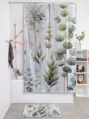 Штора для ванной с водоотталкивающей пропиткой «Цветочная природа» - Фото 2