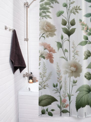 Штора для ванной с водоотталкивающей пропиткой «Цветочное панно» - Фото 3
