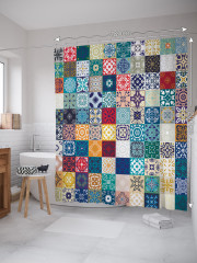 Штора для ванной с водоотталкивающей пропиткой «Цветочные узоры» - Фото 1