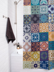 Штора для ванной с водоотталкивающей пропиткой «Цветочные узоры» - Фото 3