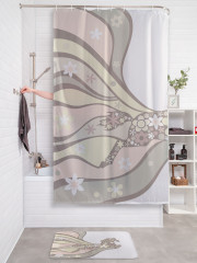 Штора для ванной с водоотталкивающей пропиткой «Цветочный скакун» - Фото 2