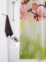 Штора для ванной с водоотталкивающей пропиткой «Цветущая ветка» - Фото 3