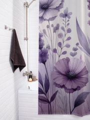Штора для ванной с водоотталкивающей пропиткой «Цветы в траве» - Фото 3