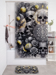 Штора для ванной с водоотталкивающей пропиткой «Черепа в лунном свете» - Фото 2