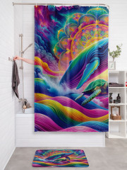 Штора для ванной с водоотталкивающей пропиткой «Чудеса океана» - Фото 2