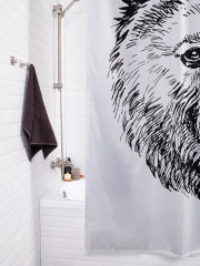 Штора для ванной с водоотталкивающей пропиткой «Эскиз медведя» - Фото 3