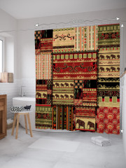 Штора для ванной с водоотталкивающей пропиткой «Этнический пэчворк» - Фото 1