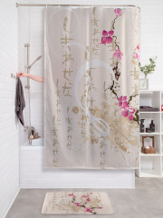 Штора для ванной с водоотталкивающей пропиткой «Японская ветка сакуры» - Фото 2