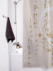 Штора для ванной с водоотталкивающей пропиткой «Японская ветка сакуры» - Фото 3