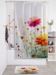 Штора для ванной с водоотталкивающей пропиткой «Яркая поляна» - Фото 2