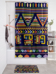 Штора для ванной с водоотталкивающей пропиткой «Яркий этнический орнамент» - Фото 2