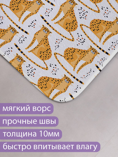 Коврик для ванной комнаты и туалета противоскользящий «Пятнистые леопарды»