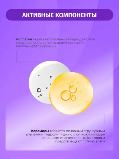 Сыворотка для лица пептидная омолаживающая с коллагеном