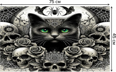 Коврик придверный «Готическая кошка» - Фото 1