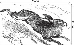 Коврик придверный «Графический заяц» - Фото 1