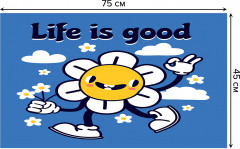 Коврик придверный «Жизнь хороша» - Фото 1