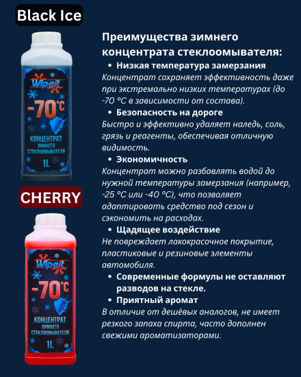 Концентрат зимнего стеклоомывателя «-70С Black Ice»