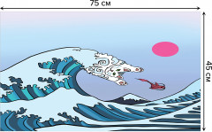 Коврик придверный «Кот на волне» - Фото 1